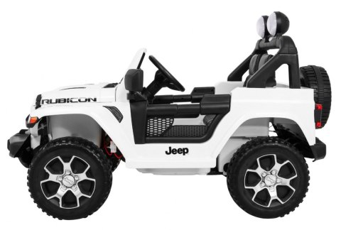 Jeep Wrangler Rubicon na akumulator dla dzieci Biały + Pilot