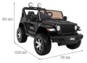 Jeep Wrangler Rubicon terenowy na akumulator dla dzieci Czarny + Pilot + 4x4