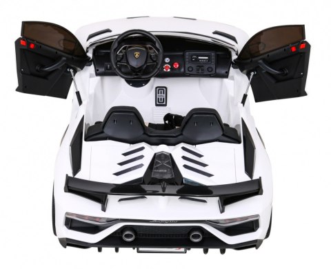 Lamborghini SVJ DRIFT dla 2 dzieci Biały + Funkcja driftu + Pilot