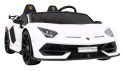 Lamborghini SVJ DRIFT dla 2 dzieci Biały + Funkcja driftu + Pilot