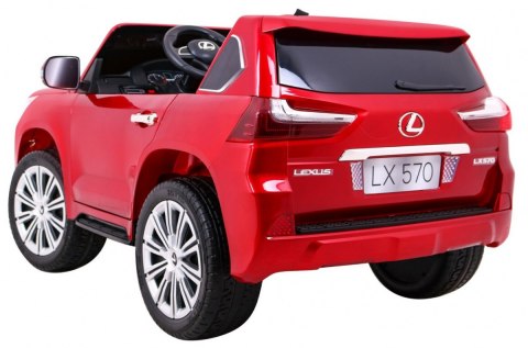 Lexus LX570 Lakierowane Autko dla 2 dzieci Czerwony SUV + Pilot