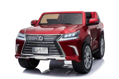 Lexus LX570 Lakierowane Autko dla 2 dzieci Czerwony SUV + Pilot