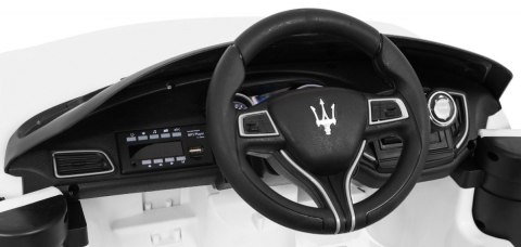 Maserati Ghibli na akumulator dla dzieci Biały + Pilot
