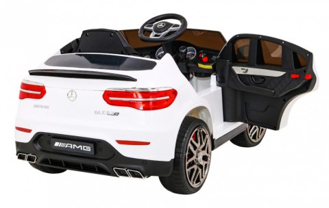 Mercedes Benz GLC63S dla dzieci, Biały SUV + Pilot + Napęd 4x4