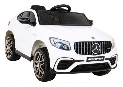 Mercedes Benz GLC63S dla dzieci, Biały SUV + Pilot + Napęd 4x4