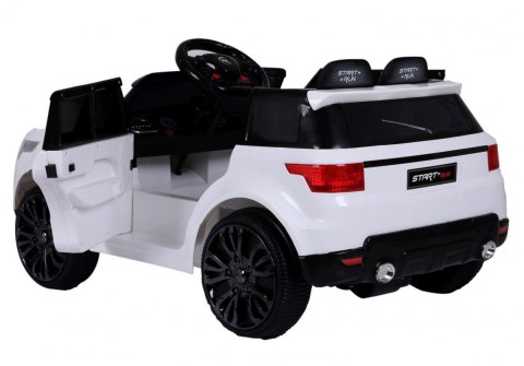 Autko Start Run na akumulator, Biały SUV + Pilot