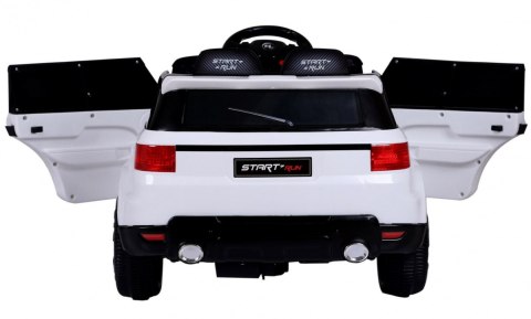 Autko Start Run na akumulator, Biały SUV + Pilot
