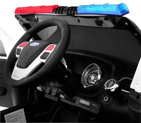 Auto SUV Police na akumulator dla dzieci + Syreny + Światła + Megafon + Pilot