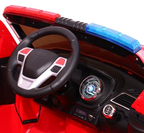 Auto SUV Straż Pożarna na akumulator dla dzieci + Syreny + Światła + Megafon + Pilot