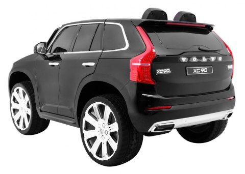 Volvo XC90 - SUV na akumulator dla dzieci Czarny + Pilot + Bagażnik + EVA