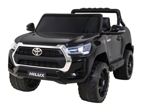 Toyota Hilux na akumulator dla dzieci Czarny Pickup + Napęd 4x4 + Pilot