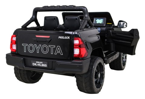 Toyota Hilux na akumulator dla dzieci Czarny Pickup + Napęd 4x4 + Pilot