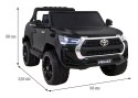 Toyota Hilux na akumulator dla dzieci Czarny Pickup + Napęd 4x4 + Pilot