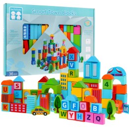 Zestaw drewnianych klocków 