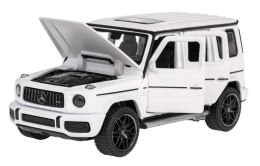 Mercedes-AMG G 63 biały RASTAR model 1:32 Metalowa karoseria + Ręcznie otwierane elementy