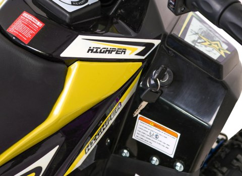 Quad HIPERFECT na akumulator Żółty 35km/h + Silnik 1000W + Koła pompowane + Regulacja siedzenia