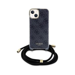 Guess Crossbody Cord 4G Print - Etui iPhone 15 (czarny)