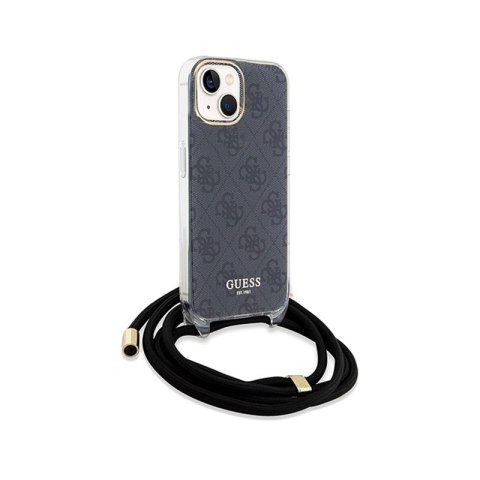Guess Crossbody Cord 4G Print - Etui iPhone 15 (czarny)