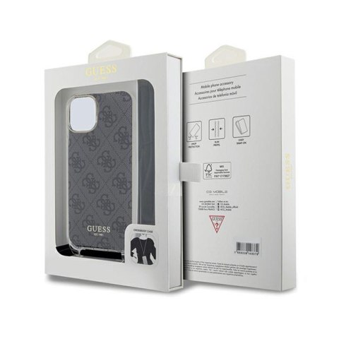 Guess Crossbody Cord 4G Print - Etui iPhone 15 (czarny)