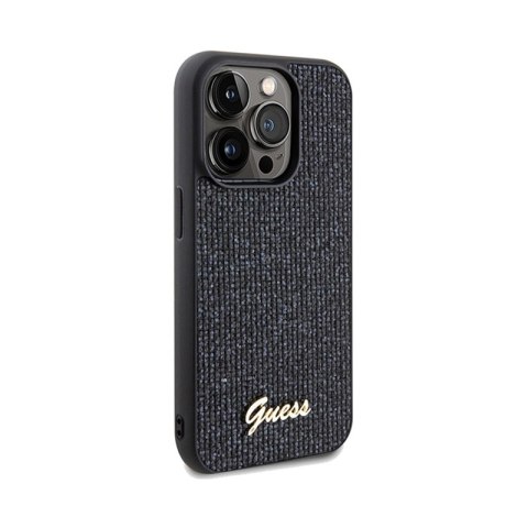 Guess Disco Metal Script - Etui iPhone 14 Pro Max (czarny)