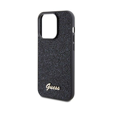 Guess Disco Metal Script - Etui iPhone 14 Pro Max (czarny)