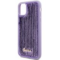 Guess Sequin Script Metal - Etui iPhone 11 (fioletowy)