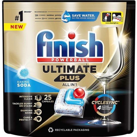 Kapsułki do zmywarki Finish Ultimate Plus All-in-1 Baking Soda (25)
