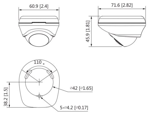 MOBILNA KAMERA AHD, CVI, TVI, CVBS HAC-HMW3200L-0210B-S5 - 1080p 2.1 mm DAHUA