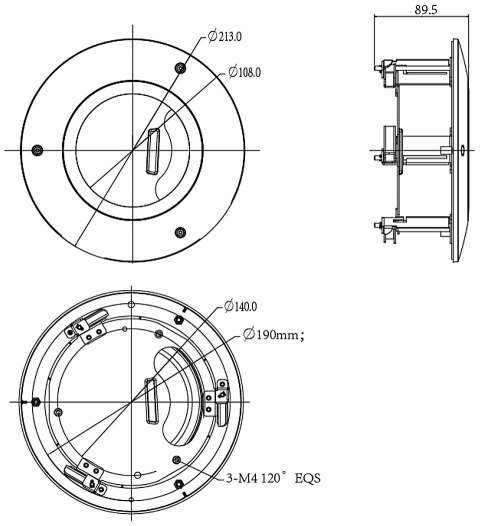 UCHWYT SUFITOWY DO KAMER KULISTYCH PFB201C DAHUA