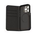 Moshi Overture MagSafe - Skórzane etui 3w1 z klapką iPhone 15 Pro (Midnight Black)