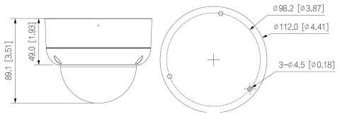 KAMERA WANDALOODPORNA AHD, HD-CVI, HD-TVI, PAL HAC-HDBW1200EA-0280B-S6 - 1080p 2.8 mm DAHUA