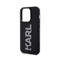 Karl Lagerfeld 3D Rubber Glitter Logo - Etui iPhone 15 Pro (czarny)