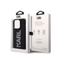 Karl Lagerfeld 3D Rubber Glitter Logo - Etui iPhone 15 Pro (czarny)