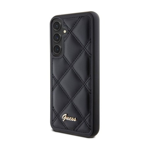 Guess Quilted Metal Logo - Etui Samsung Galaxy S23 FE (czarny)