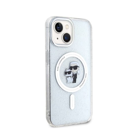 Karl Lagerfeld Karl & Choupette Glitter Magsafe - Etui iPhone 15 (przezroczysty)