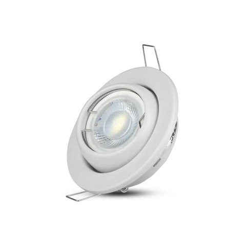 Oczko V-TAC GU10 okrągłe regulowany kąt białe VT-780-WH