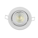 Oczko V-TAC GU10 okrągłe regulowany kąt białe VT-780-WH