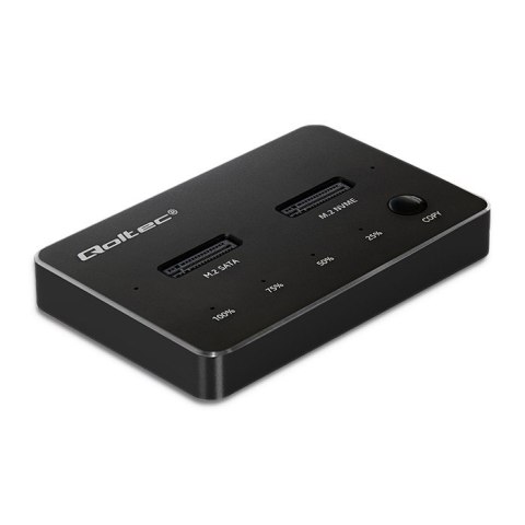 Qoltec Stacja dokująca dysków SSD M.2 | NVMe| SATA | USB-C | DUAL 2 x 2TB