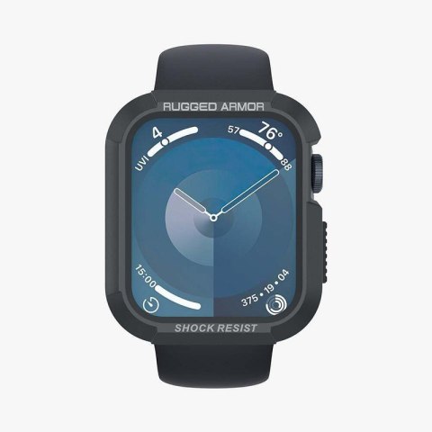 Spigen Rugged Armor - Obudowa do Apple Watch 4/5/6/7/8/9/SE 44/45 mm (Dark Grey)