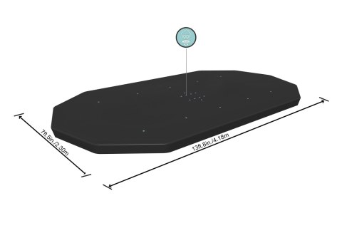 Pokrywa 427x250cm na Basen stelażowy Steel Pro MAX 427x250x100cm BESTWAY