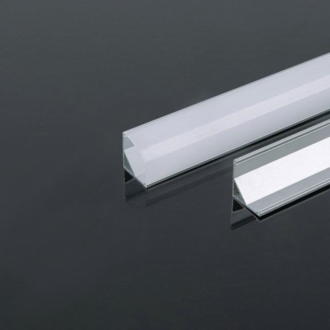 Profil aluminiowy anodowany kątowy V-TAC 2mb klosz mleczny VT-8109