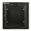 Qoltec Szafa RACK 19" | 12U | 600 x 635 x 450 | Perforowane drzwi | Wisząca | Stalowa obudowa | Zamek | Czarna