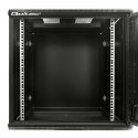Qoltec Szafa RACK 19" | 12U | 600 x 635 x 450 | Perforowane drzwi | Wisząca | Stalowa obudowa | Zamek | Czarna