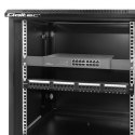 Qoltec Szafa RACK 19" | 12U | 600 x 635 x 600 | Perforowane drzwi | Wisząca | Stalowa obudowa | Zamek | Czarna