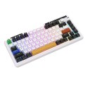 Bezprzewodowa klawiatura mechaniczna Royal Kludge KZZI K75 pro RGB, Moment Switch (czarno-biała) (QWERTY)