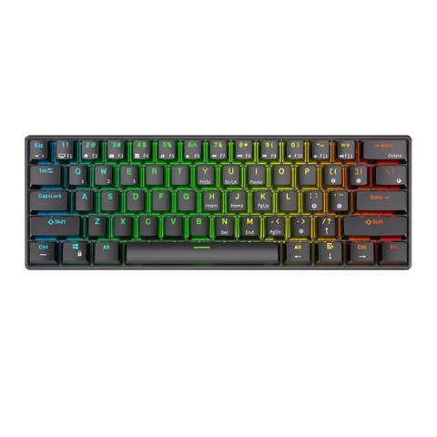 Klawiatura mechaniczna Royal Kludge RK61 RGB, red switch (czarna) (QWERTY)