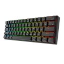 Klawiatura mechaniczna Royal Kludge RK61 RGB, red switch (czarna) (QWERTY)