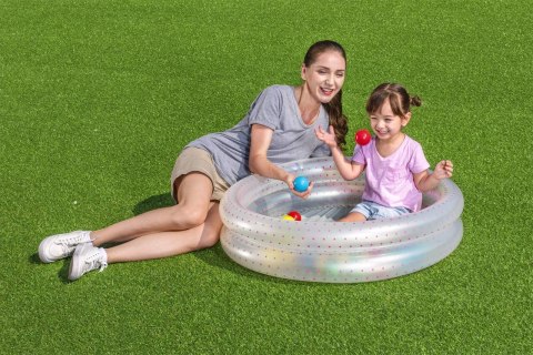 Dmuchany Basenik 2w1 dla dzieci 2+ Różowy BESTWAY 91x20cm Brodzik + Suchy basen + 50 piłeczek