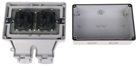 GNIAZDO NATYNKOWE PODWÓJNE ATLO-S2IP6 IP66