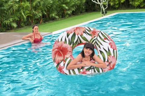 Dmuchane Kółko Tropical do pływania dla dzieci 12+ Biały BESTWAY 119cm